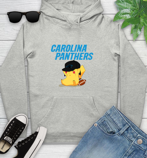 NFL Pikachu Football Sports Carolina Panthers Youth Hoodie