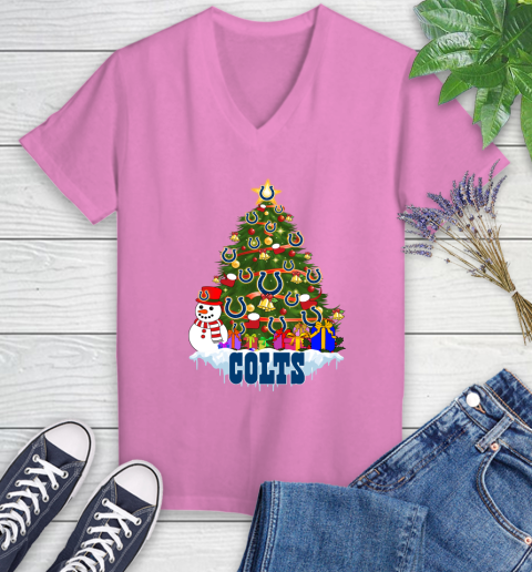 Indianapolis Colts Merry Christmas NFL Football Sports Women's V-Neck T-Shirt 14