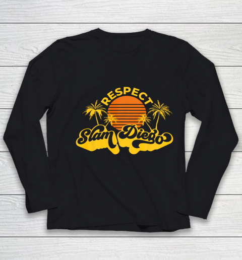 Respect Slam Diego San Diego Souvenirs Gift Baseball Fans Youth Long Sleeve
