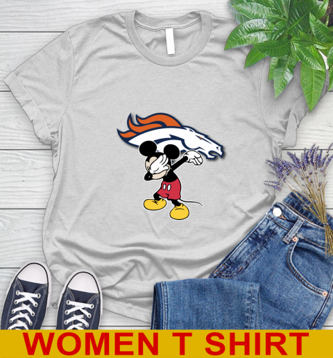 Denver Broncos NFL Football Dabbing Mickey Disney Sports Women's T-Shirt