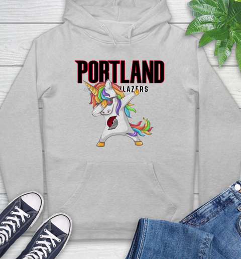 Portland Trail Blazers NBA Basketball Funny Unicorn Dabbing Sports Hoodie 6