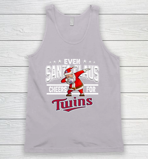 Minnesota Twins Even Santa Claus Cheers For Christmas MLB Tank Top 3