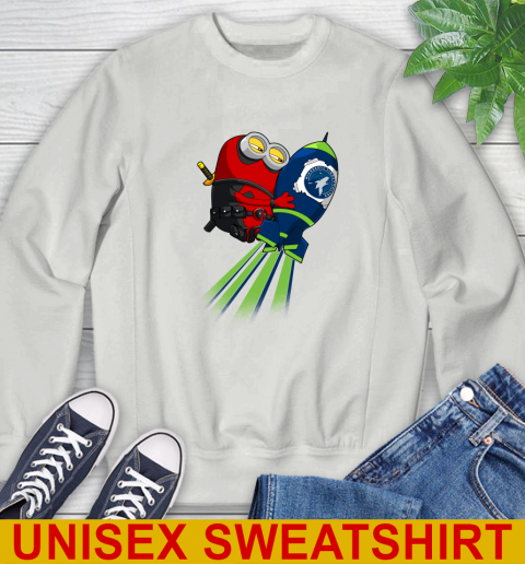 NBA Basketball Minnesota Timberwolves Deadpool Minion Marvel Shirt Sweatshirt 5