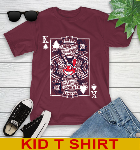 Cleveland Indians MLB Baseball The King Of Spades Death Cards Shirt Youth T-Shirt 5