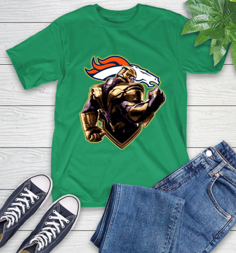 NFL Thanos Avengers Endgame Football Sports Denver Broncos T-Shirt 7