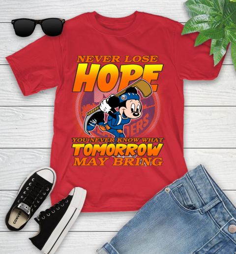 New York Islanders NHL Hockey ootball Mickey Disney Never Lose Hope Youth T-Shirt 13
