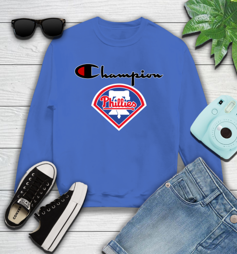 MLB Baseball Philadelphia Phillies Champion Shirt Youth Sweatshirt 4