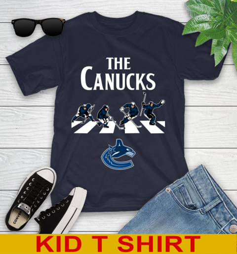 NHL Hockey Vancouver Canucks The Beatles Rock Band Shirt Youth T-Shirt 2
