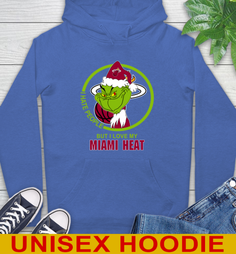 Miami Heat NBA Christmas Grinch I Hate People But I Love My Favorite Basketball Team Hoodie 9