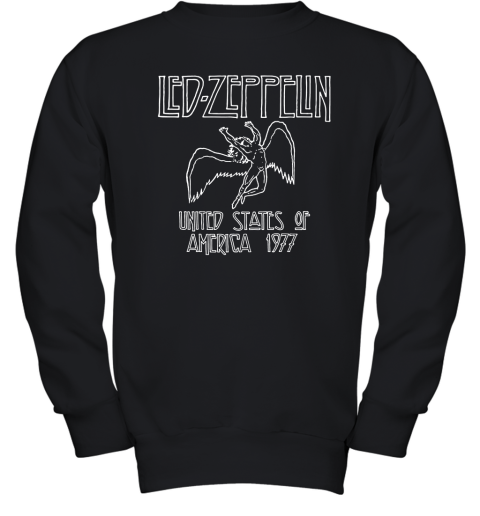 Led Zeppelin 1977 Tour Unisex Crewneck Youth Sweatshirt