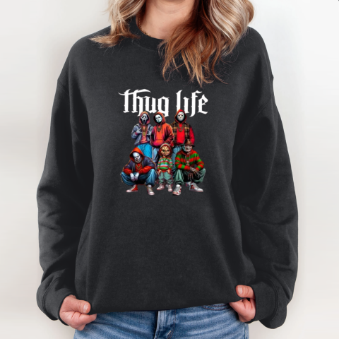 Thug Life Horror Movie Characters Sweatshirt
