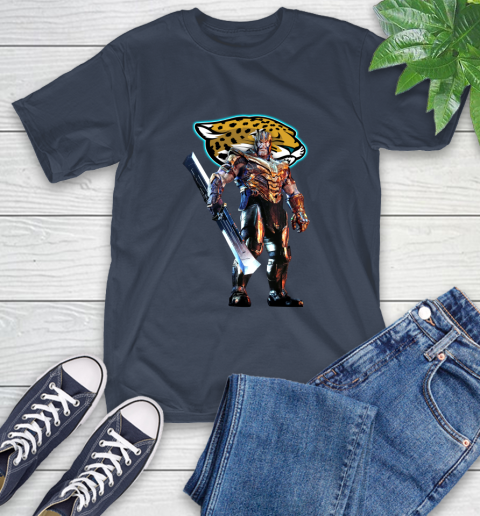 NFL Thanos Gauntlet Avengers Endgame Football Jacksonville Jaguars T-Shirt 4