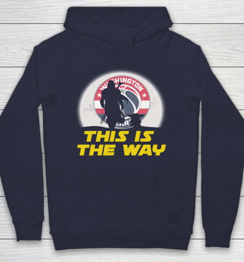 Washington Wizards NBA Basketball Star Wars Yoda And Mandalorian This Is The Way Hoodie 2