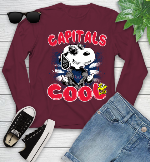NHL Hockey Washington Capitals Cool Snoopy Shirt Youth Long Sleeve 5