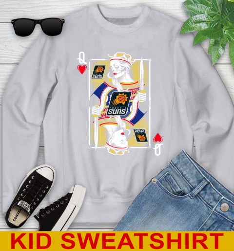 NBA Basketball Phoenix Suns The Queen Of Hearts Card Shirt Youth Sweatshirt 3