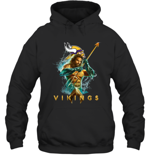 NFL Minnesota Vikings Aquaman DC Football Sports F1MP0mzwO5Z hoodie 23 95 151514 front black