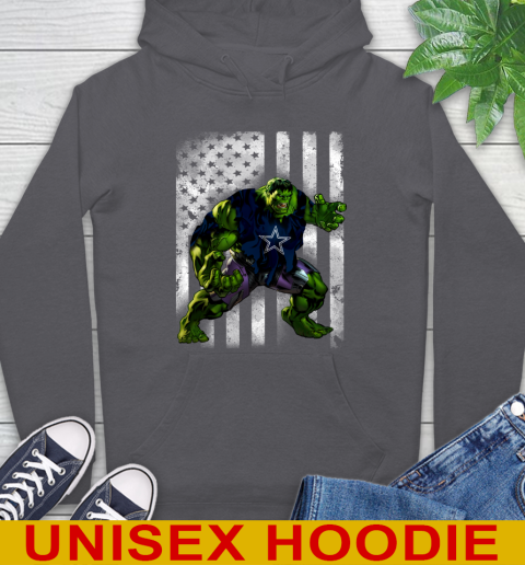 Dallas Cowboys Hulk Marvel Avengers NFL Football American Flag Hoodie 7