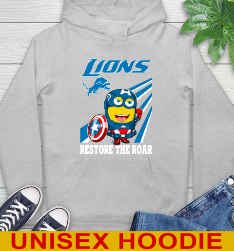 NFL Football Detroit Lions Captain America Marvel Avengers Minion Shirt Hoodie 6