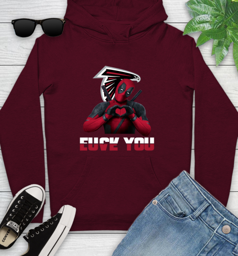 NHL Atlanta Falcons Deadpool Love You Fuck You Football Sports Youth Hoodie 7