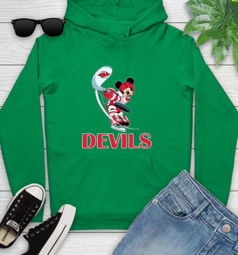 NHL Hockey New Jersey Devils Cheerful Mickey Mouse Shirt Youth Hoodie 7