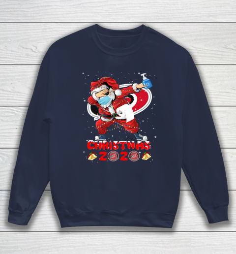 Carolina Hurricanes Funny Santa Claus Dabbing Christmas 2020 NHL Sweatshirt 2