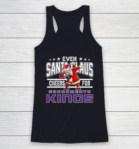 Sacramento Kings Even Santa Claus Cheers For Christmas NBA Racerback Tank 7