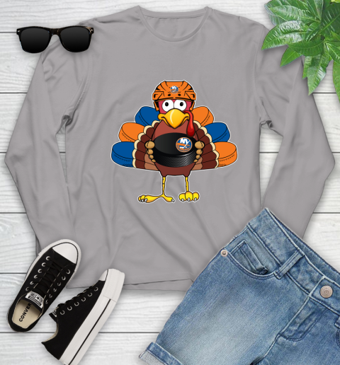 New York Islanders Turkey Thanksgiving Day Youth Long Sleeve 5