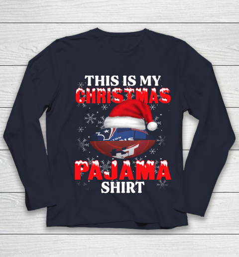 Houston Texans This Is My Christmas Pajama Shirt NFL Youth Long Sleeve 2