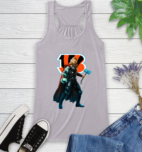 NFL Thor Avengers Endgame Football Cincinnati Bengals Racerback Tank 5