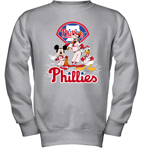 MLB Philadelphia Phillies Mickey Mouse Donald Duck Goofy Baseball T Shirt  Youth Sweatshirt