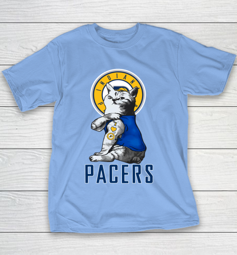 NBA Basketball My Cat Loves Indiana Pacers Youth T-Shirt 8