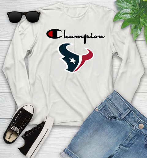 NFL Football Houston Texans Champion Shirt Youth Long Sleeve 10