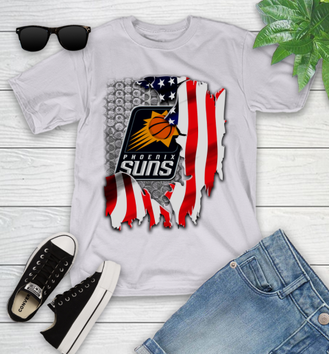 Phoenix Suns NBA Basketball American Flag Youth T-Shirt 4