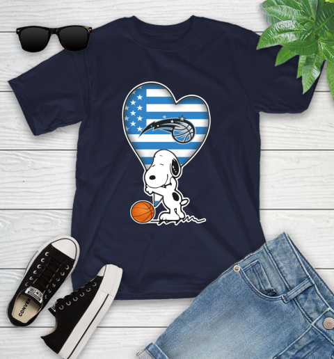 Orlando Magic NBA Basketball The Peanuts Movie Adorable Snoopy Youth T-Shirt 3