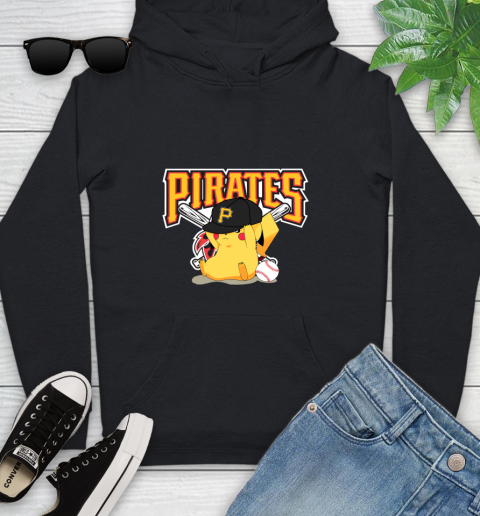 MLB Pikachu Baseball Sports Pittsburgh Pirates Youth Hoodie 2