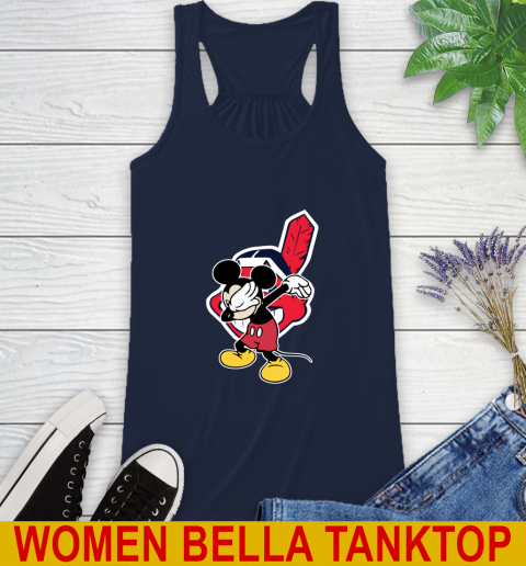 Cleveland Indians MLB Baseball Dabbing Mickey Disney Sports Racerback Tank 11