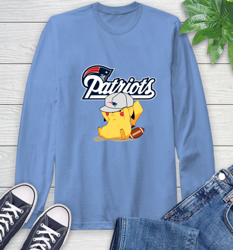 NFL Pikachu Football Sports New England Patriots Long Sleeve T-Shirt 11