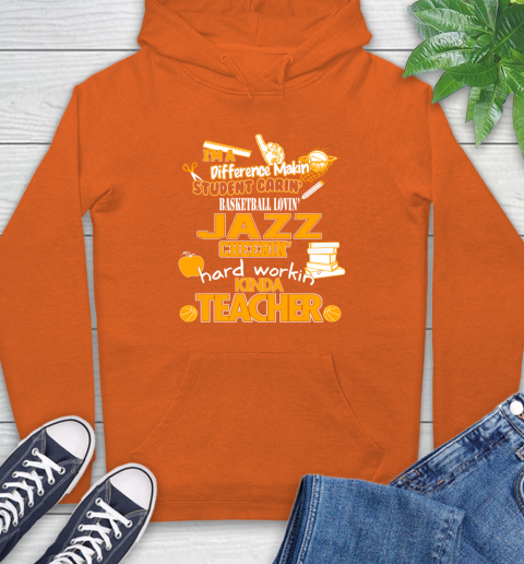 Utah Jazz NBA I'm A Difference Making Student Caring Basketball Loving Kinda Teacher Hoodie 4