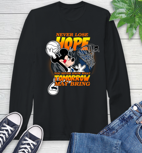 Dallas Mavericks NBA Basketball Mickey Disney Never Lose Hope Long Sleeve T-Shirt