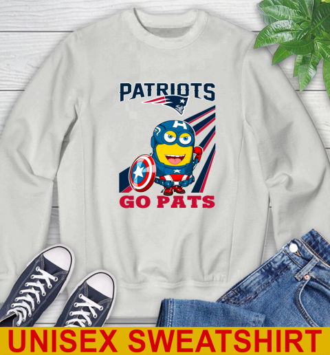 NFL Football New England Patriots Captain America Marvel Avengers Minion Shirt Sweatshirt 5