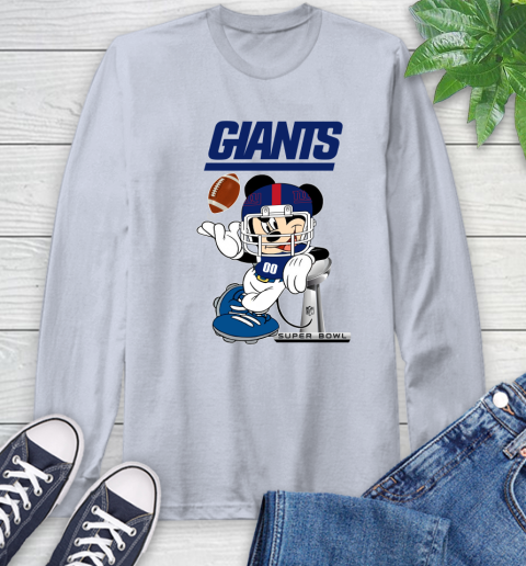 NFL newyork giants Mickey Mouse Disney Super Bowl Football T Shirt Long Sleeve T-Shirt 6