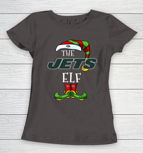 New York Jets Christmas ELF Funny NFL Women's T-Shirt 7