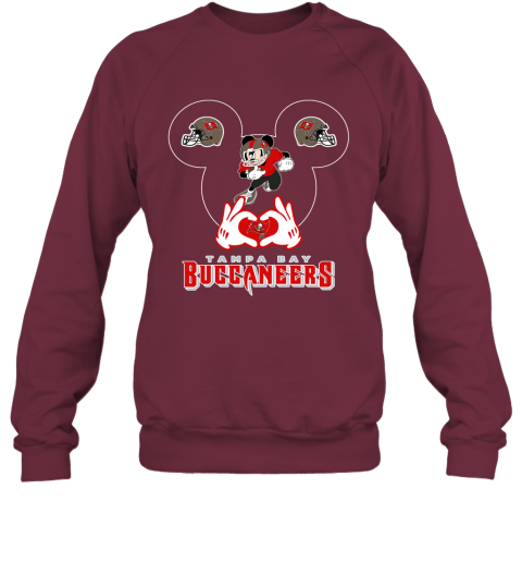 ilgp i love the buccaneers mickey mouse tampa bay buccaneers s sweatshirt 35 front maroon