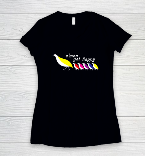 C'mon Get Happy Women's V-Neck T-Shirt
