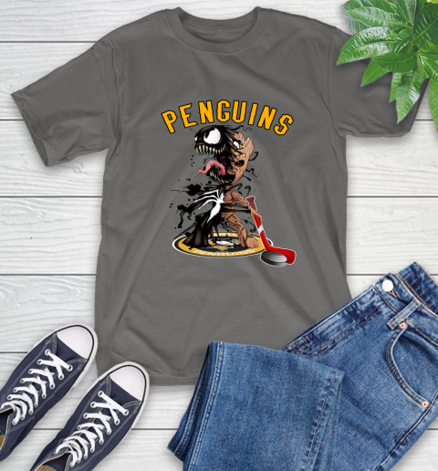 NHL Pittsburgh Penguins Hockey Venom Groot Guardians Of The Galaxy T-Shirt 9