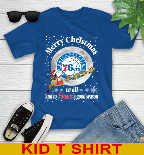 Philadelphia 76ers Merry Christmas To All And To 76ers A Good Season NBA Basketball Sports Youth T-Shirt 10