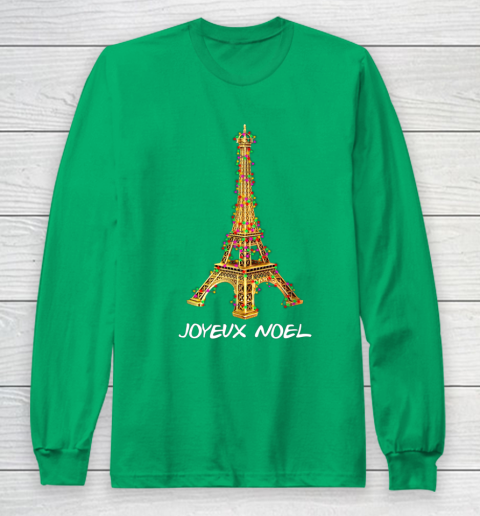 Joyeux Noel French Merry Christmas Eiffel Tower Long Sleeve T-Shirt 4