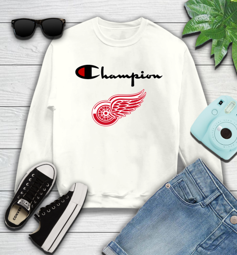 NHL Hockey Detroit Red Wings Champion Shirt Youth Sweatshirt