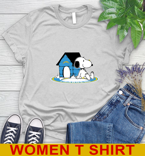 NFL Football Los Angeles Chargers Snoopy The Peanuts Movie Shirt Women's T-Shirt