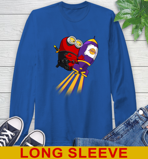 NBA Basketball Los Angeles Lakers Deadpool Minion Marvel Shirt Long Sleeve T-Shirt 12 NBA Basketball Los Angeles Lakers Deadpool Minion Marvel Shirt Long Sleeve T-Shirt - Image 12